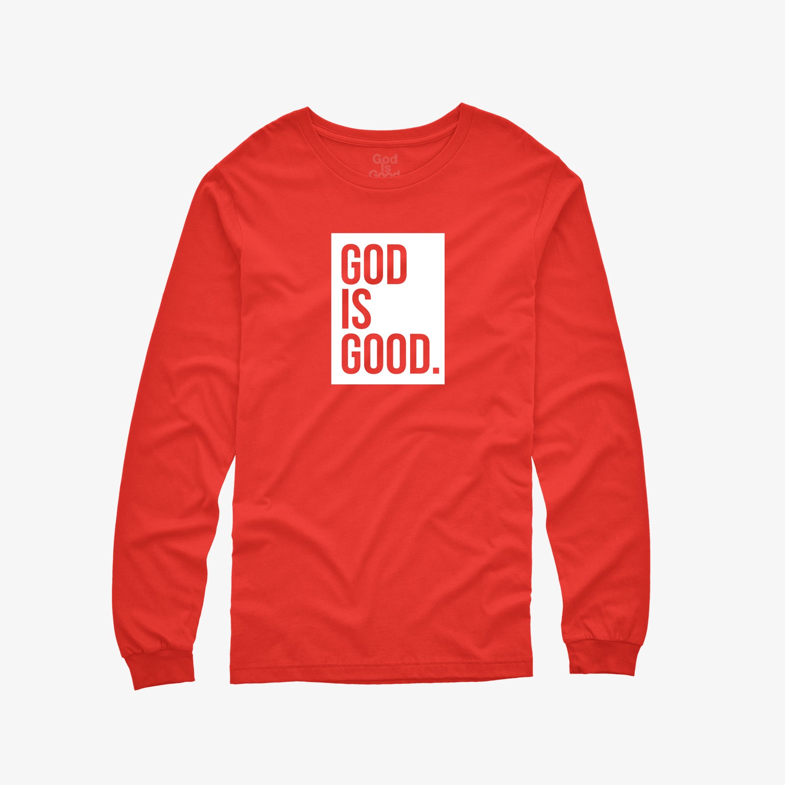 Red God Is Good Long Sleeve Tee