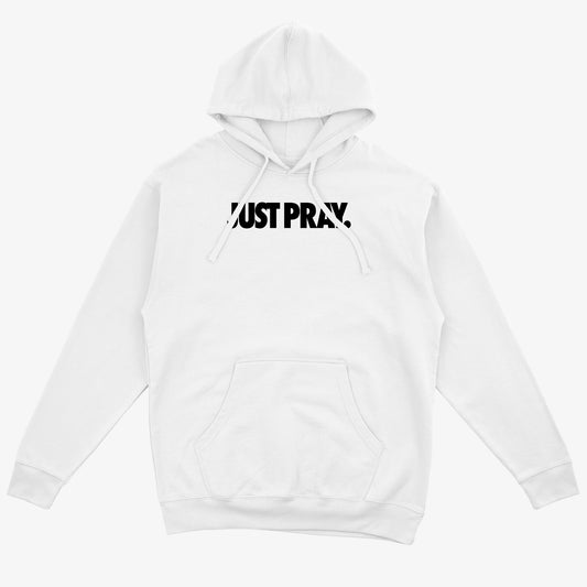 "JUST PRAY" HOODIE (WHITE/BLACK)